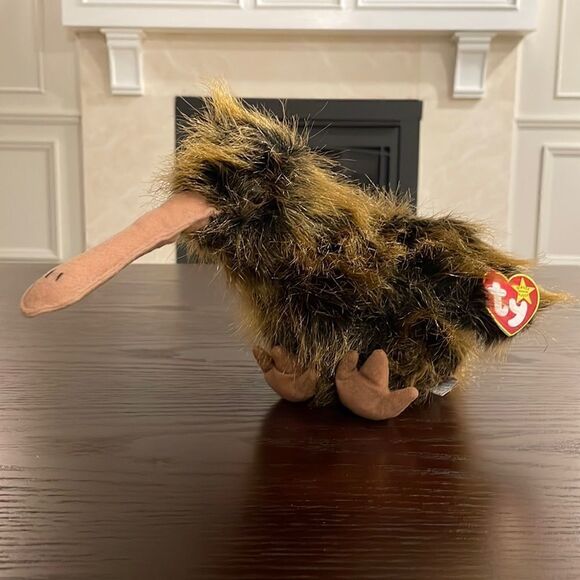 Beak the Kiwi Bird 1998 Ty Original Beanie Buddy with All Tags Attached Mint - Picture 1 of 7